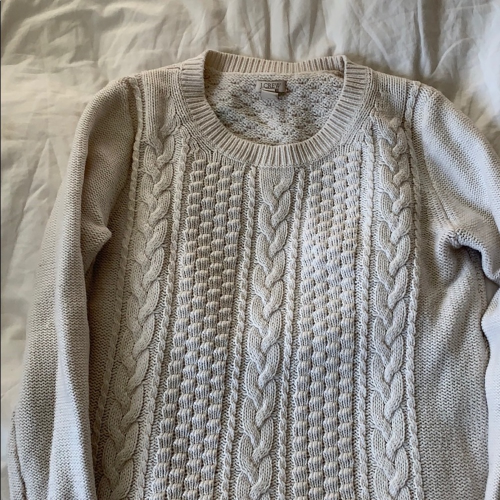 J. Crew Popcorn Cable Knit Sweater